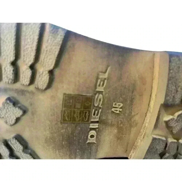 DIESEL UNPLAGGED Men's Brown Leather Boots Casual, Ankle Size US 11.5 EUR 45 - Picture 5 of 14